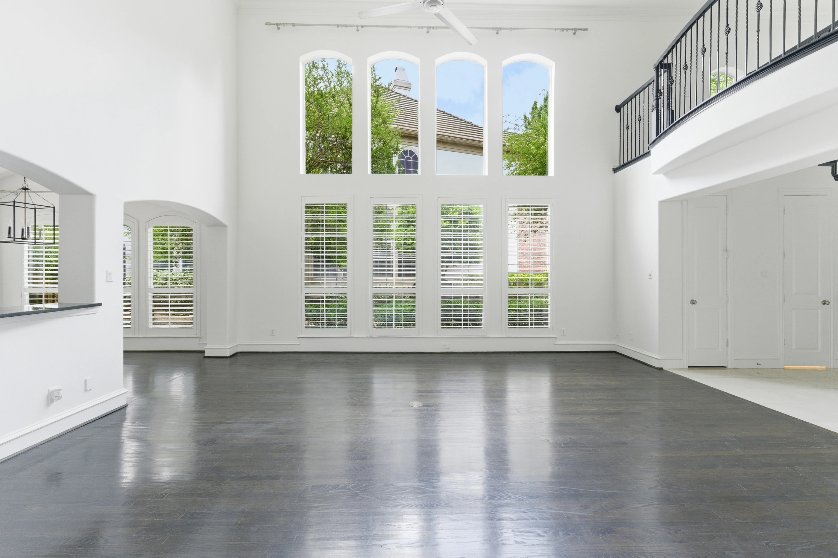 Living room with windows